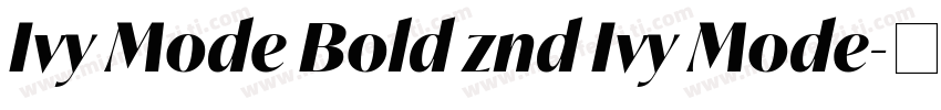 Ivy Mode Bold znd Ivy Mode字体转换